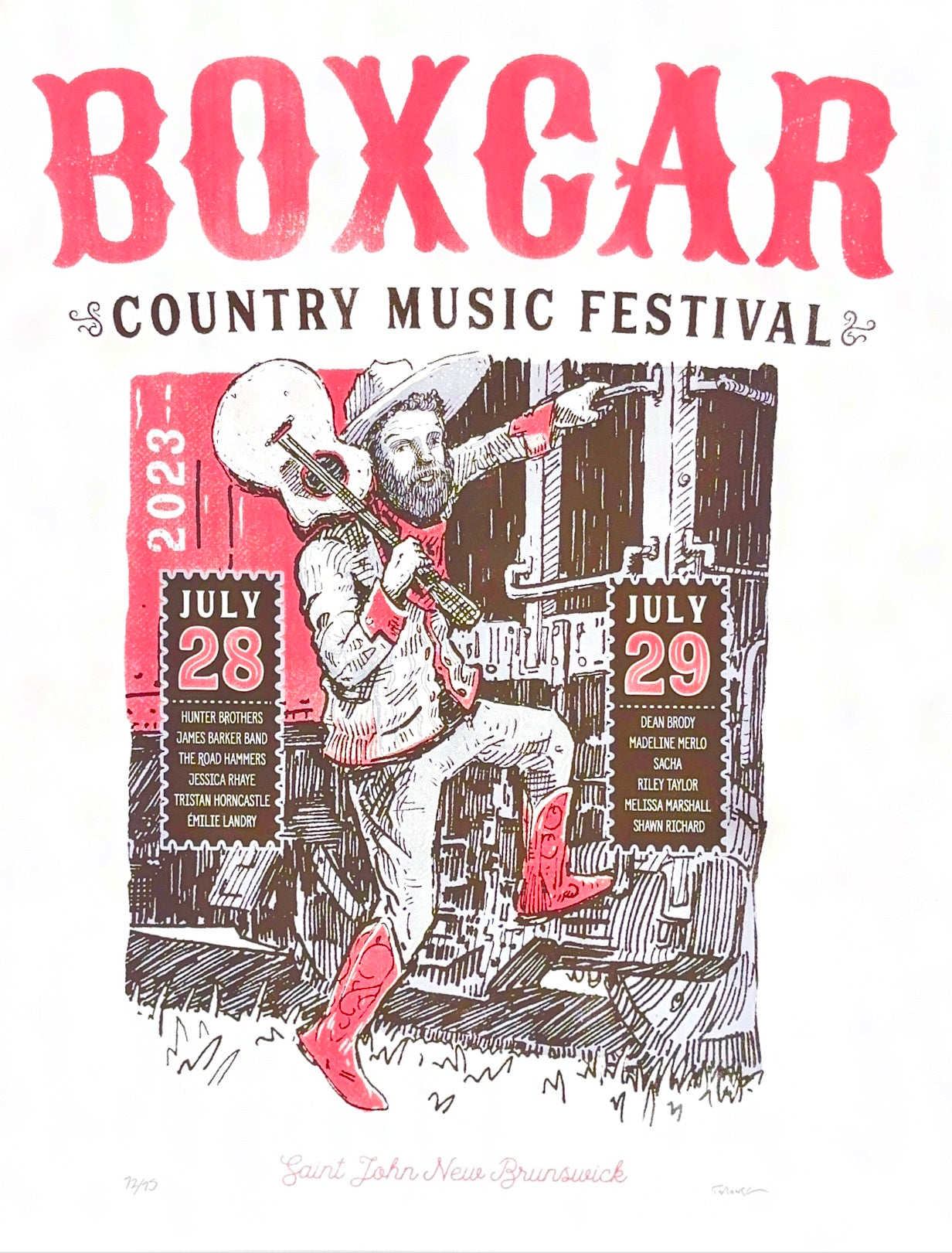 2023 Boxcar Country Festival Collector Poster