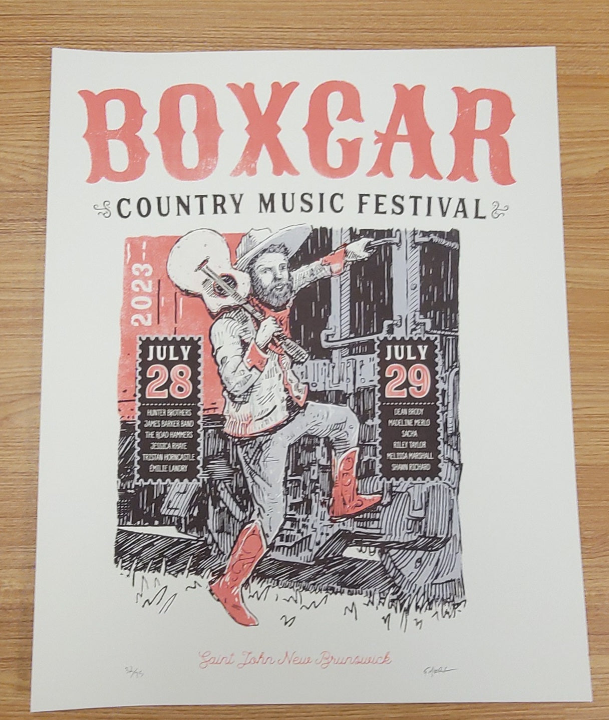 2023 Boxcar Country Music Festival Collector Poster