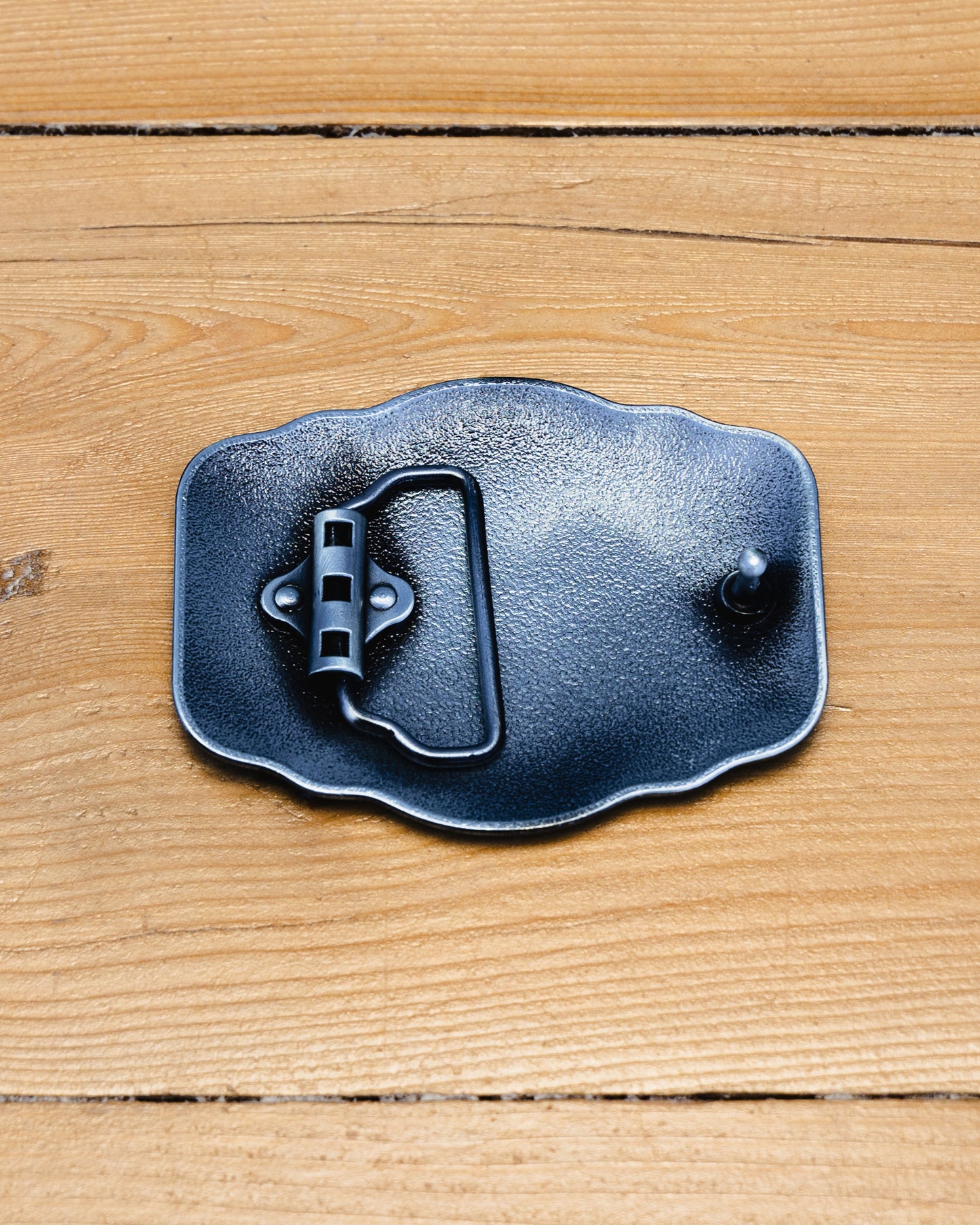 Back of belt buckle.